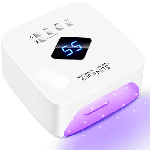 LKE Cordless Rechargeable UV Nail Lamp, 86W UV Light for Gel Nails with 3 Timer Setting Display Auto Sensor, Professional Quick Dry for Salon & Home Use