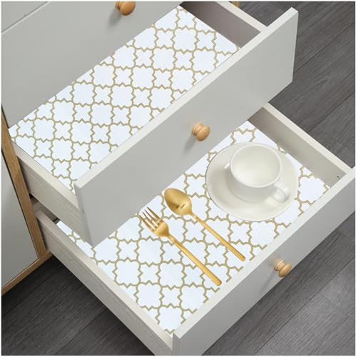 Deabevn Schubladenmatte Antirutschmatte Küche PVC Nicht Adhäsive wasserdichte Dauerhafte Cuttable Für Schränke, Regal, Schublade 30x600cm