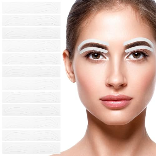 Healvian Schablonen Leicht und Kompakt Augenbrauen Satz aus Papier mit 12 Blatt zum Brow Shaping und Make Up Auftragen für Präzise Ergebnisse