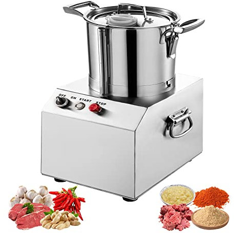 SmPinnaA Robot da Cucina Professionale, Affettatrice Elettrica per Verdure in Acciaio Inossidabile 220 V 1400 Giri/Min, Lame Staccabili, Trita Rapidamente One-Touch Tritacarne Purea Fetta P,4L