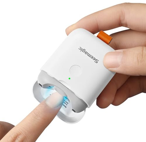 Elektrischer Nagelknipser 2 in 1 Automatischer Nagelknipser Nageltrimmer Nagelpolierer: Elektrischer Nagelschneider mit LED-Licht Elektrische Fingernagelfeile für Kinder Erwachsene, Weiß