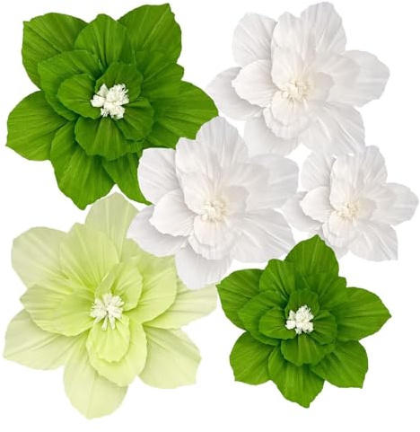 SCDOA 6 Stück Papierblumen, große Papierblumen for die Wand, riesige Papierblumen for die Wand, Papierblumen Dekorationen for die Wand, 3D-Seidenpapierblumen