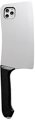 Yesunktt Coque en silicone en forme de couteau de chef amusant pour iPhone 16 Plus, nouveauté hilarante, résistante aux chocs, jolie coque de téléphone pour gadget de cuisine (haute simulation, prise