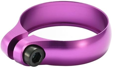 HESHUWEN Sattelklemme Rennrad Sattelstütze Klemme Super Licht Titan Legierung Sattel MTB Fahrrad for 27,2/31,8/31,6/34,9mm Sattelstütze Klemmen Sattelklemme(Purple 34.9MM)