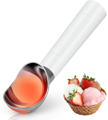 Elettrico Riscaldato Porzionatore per Gelato, Apritsce Cucchiaio Gelato, Spallinatore Gelato per Un Gelato a Cucchiaiate Facile e Senza Sforzo