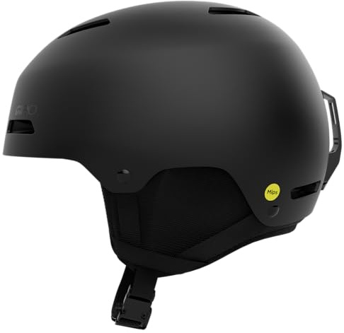 Giro Ledge MIPS Snow Helmet - Matte Black - Size M (55.5-59cm) | Ledge Mips Helmet combines freestyle style, trusted Mips protection, and self-adjusting comfort