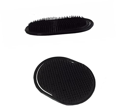 Brosse à Cheveux à Main de Massage Capillaire en Plastique Noir 8 Pièces | Format Portable et Léger, Lot de 8, pour Soins Capillaires et Nettoyage du Cuir Chevelu
