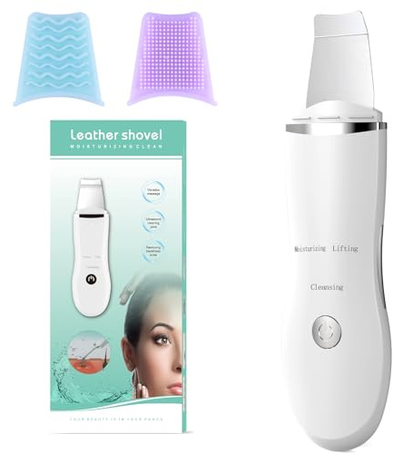 Anluomania Épurateur de Peau, Nettoyeur de Peau Ultrasonique, Skin Scrubber, Appareil de Nettoyage Point Noirs, Spatule pour la Peau avec 3 modes, USB Rechargeable, Pour le Nettoyage des Pores Visage