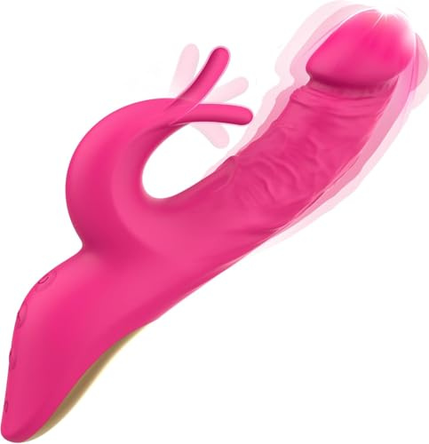 Gobeken Vibrator Vibration für Frauen Dildo mit 10 Vibration, Rabbit Vibrator Sex Spielzeug für die Frau Paare Solo Vibratorensets für Frauen Sexspielzeug G Punkt Klitoris Analvibrator Sex Toys