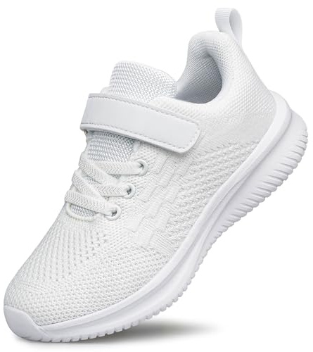 Girls White Sneakers Cheerleading Shoes Lightweight Competition Youth Cheer Shoes Sports Athletic Running Kids Boys Sneakers Little Kid Size 13