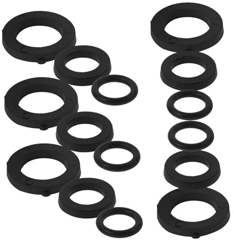Operitacx 18 Piezas Kit de Arandelas de Goma para Manguera de Jardín Sellado Resistente y Elástico para Conexiones de Grifos y Reparaciones de Vehículos Accesorio Práctico y Duradero