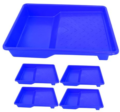 HOMSFOU 5 Pezzi Vassoi per Vernice in Plastica e Resistente Vaschette per Rulli Pittura per Pareti Progetti Te e Ristrutturazioni Casa