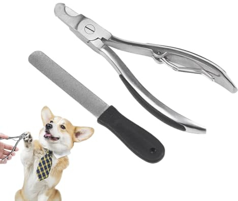 Ciseaux à griffes pour chiens – Ciseaux en acier inoxydable avec poignée antidérapante pour une coupe précise – Ciseaux à griffes pour animaux de compagnie | Pour les races de chiens de grande et