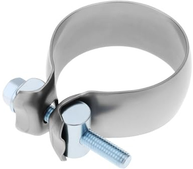 YINETTECH Stainless Steel Dual Clamp Exhaust Pipe Clamp 0004901341 Compatible with Mercedes Models 60/61mm Inner Diameter