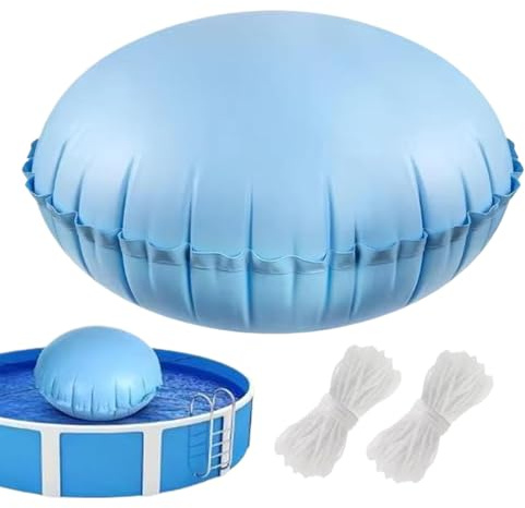 Pool Pillow Inflatable - Reliable Rope Design, 4x4ft PVC Ice Equalizer Cushion, Thick Outdoor Relaxation Accessory | Comfortable Inflatable Pillow for Backyard Resort Hot Tub Spa Vacation Beach River