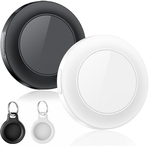 Air Tracker Tag-2 Pack, Localizador GPS, Smart Mini Localizador de Objetos Bluetooth con Apple Search (sólo iOS), IP67 Impermeable, Batería Reemplazable, Llaves/Coche/Mochila/Cartera/Maletas Viaje