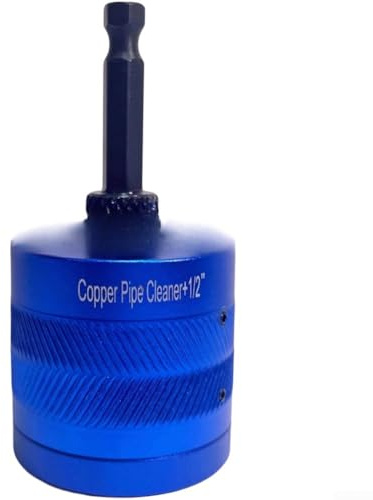 Zilimontt Copper Pipe Cleaning Brush Set for Drill, 3-Pack Wire Brushes (1/2, 3/4, 1 Inch) with Card Clothing, for HVAC, Gas Lines and Vents,Copper Pipe Deburring Tool (15mm)