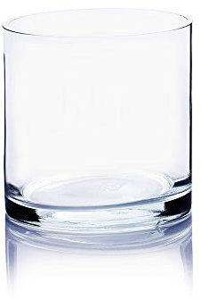 WGV Zylindervase, 10,2 cm B x 10,2 cm H, floraler Behälter, Glasaufsatz für Hochzeit, Party, Event, Heimbüro, Dekoration, transparent, 1 Stück