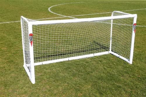 POWERSHOT Fußballtor PRO 2,4 x 1,2m aus uPVC Wetterfest, Inkl. Klicksystem und Zubehör, VERLETZUNGSSICHER