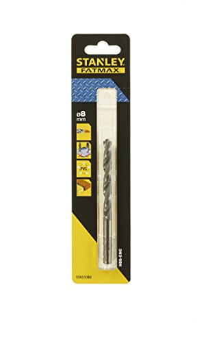 Stanley FatMax HSS-CNC High-Tech Bullet Metallbohrer (auch für Holz/PVC, 8 mm Bohrdurchmesser, 117 mm Gesamtlänge, 1 Stück) STA51088