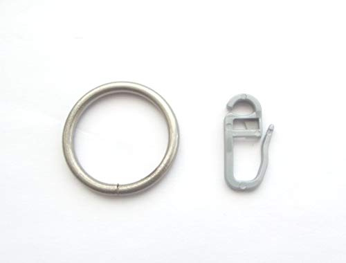 myraumdesign 10 Gardinenringe Metall Chrom matt für Vorhangstangen mit 16 oder 20 mm Durchmesser