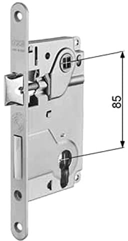 Serratura AGB serie Centro profilo cilindro europeo - scrocco e mandata CROMO OPACA