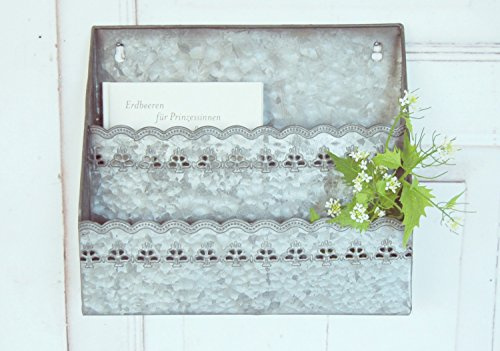 windschief living Landhaus Zeitungshalter, Briefhalter Antique Shabby Chic