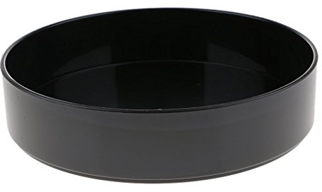 Tenlacum Vaso rotondo per fiori bonsai, in plastica, colore: nero, 23 cm