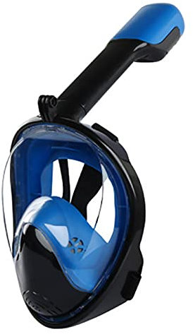 NYSJLONG Maschera Subacquea Maschera Subacquea Occhiali antiappannamento con autorespiratore a Pieno facciale con Supporto per videocamera Ampia visuale Subacquea Snorkel Nuoto