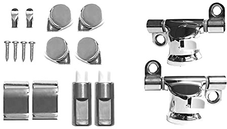 Roca Ai0001200R Bisagra Asiento Wc Caida Amortiguada, Cromo Laton+ Ai0002100R - Conjunto De Bisagras De Asiento Dama Senso Y Giralda Desmontables, Pack De 2 Unidades
