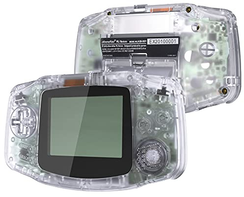 eXtremeRate Cover Scocca Tasti Custodia Pulsanti Shell Ricambio per Gameboy Advance GBA Console-Compatibile con IPS & Standard LCD-Non Include Console&IPS Schermo(Trasparente)
