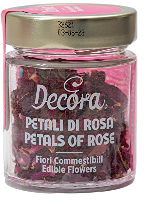 Decora 0201010 Confezione da 4 G Fiori Eduli Petali Di Rosa