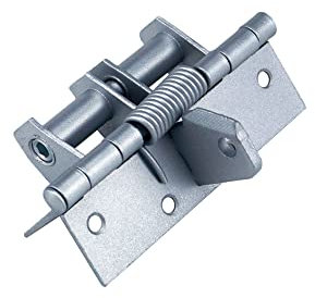 Meprotal Federscharnier 10,2 cm versteckte Türscharniere Metall selbstschließende Scharniere 90 Grad Positionierungsscharnier mit Schrauben für Türschrank (Silber)