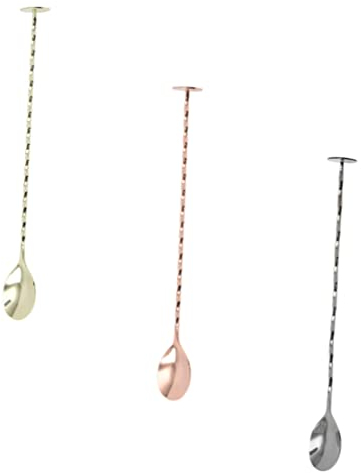ZORILO Long Handle Mixing Spoon4pcs Spiral Cocktail Mixing Spoon Extra Long Stainless Steel Stirring Spoon Bar Cocktail Shaker Spoon For Tea Coffee Ice Cream Juice Drink
