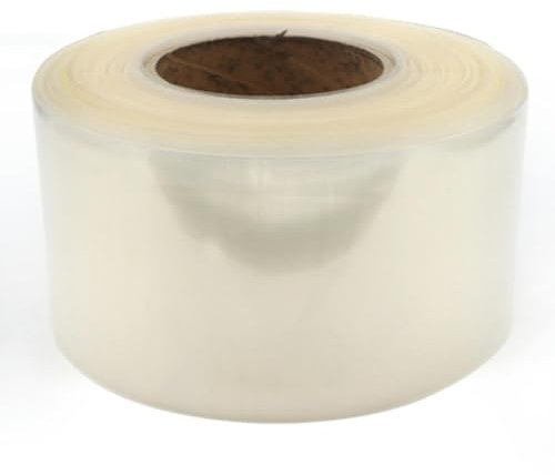 18650 Lipo-Akku, PVC-Schrumpfschlauchpaket, 85 mm ~ 400 mm Breite, isolierte Folie, Lithium-Gehäuse, Kabelhülse, blau-transparent, Breite 130 mm x 1 Meter