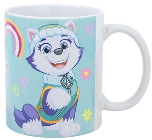 Stor Sublimationstasse aus Keramik, 325 ml, in Geschenkbox von Paw Patrol Girl Butterfly Beats | Offizielles Lizenzprodukt – Everest-Motiv, spülmaschinengeeignet, lebensmittelecht, kindgerecht