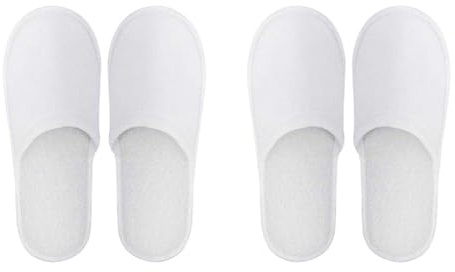Pantofole Hotel, Pantofole Chiuse Hotel, 2 Paia Pantofole Usa E Getta Ospiti Antiscivolo, Pantofole d'albergo, Ciabatte Monouso Ospiti, Pantofole SPA, Ciabatte Sposa Bianco(Taglia Eu 37-43, Bianco)
