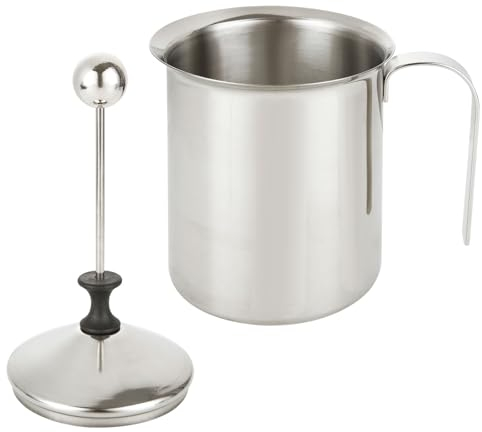 LDXDRU 800ml Milk Frother Handheld, Stainless Steel Milk Frothers, Manual Milk Frother Hand Milk Frothers for Cappuccino Latte Coffee