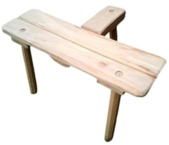 Mittelalterliche 3-Bein Bank zum stecken aus Eiche. 80cm lang, Reenactment, Larp Intime