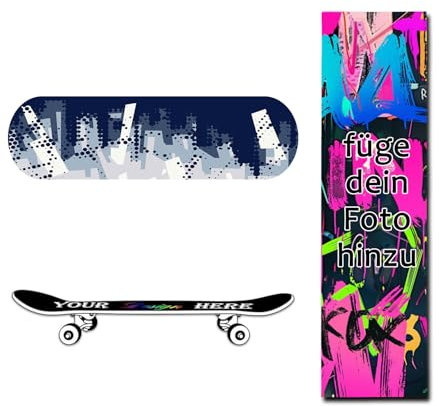 Personalisiert Grip Tape Skateboard Fügen Sie Ihr Foto/Ihren Text hinzu, Skateboard、Longboard、Scooter Sandpaper Cool Grip Tape