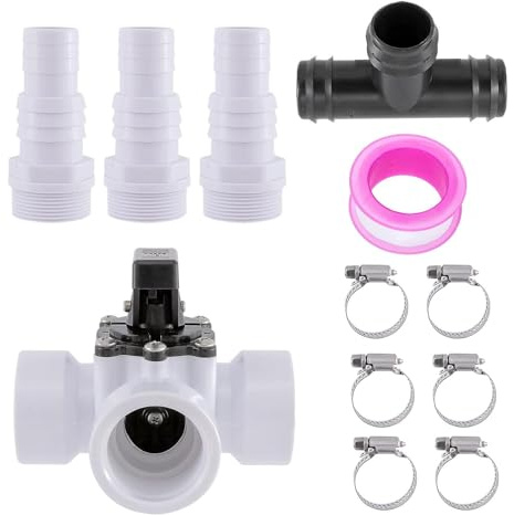 Kit di regolazione del riscaldamento solare della piscina, kit bypass per riscaldatore solare della piscina, collega più riscaldatori per un efficiente riscaldamento a energia solare, set di