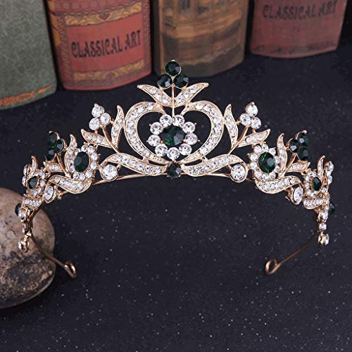 HAODUOO Eine Hochzeitskrone, Haarschmuck, Brautkopfschmuck, Frau, Braut, Partykronen, Hochzeit, Haarschmuck, Strasssteine