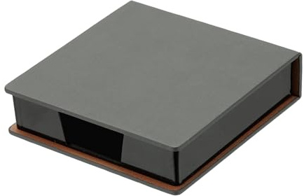 PATIKIL Soporte Para Notas Adhesivas De Cuero Dispensador De Notas Adhesivas De 4x4 Soporte Para Tarjetas De Visita Organizador De Bloc De Notas Para Escritorio Oficina En Casa, Gris
