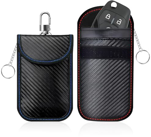 Keyless Go - Custodia protettiva per chiavi dell'auto, confezione da 2 pezzi, protezione per chiavi dell'auto, custodia Faraday per chiavi e chiavi