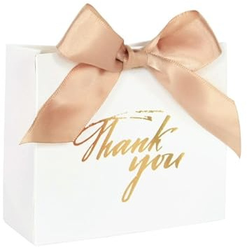 AMZBNEIDI Premium-Geschenkbox mit Magnetverschluss, Geschenkboxen 20er-Pack mit Band, Süßigkeiten, Schokolade for Hochzeit, Geburtstag, Party, Rosa und Weiß(White)