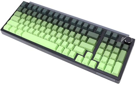 LICAEVEY Teclado Mecánico Inalámbrico, 98 Teclas 75 por Ciento de Diseño Compacto, Bluetooth 5.0 2.4g USB C Swappable Hot Swappable Switches, RGB Lighting Gaming COMPUTA COMPUTADOR (Degradado Verde)