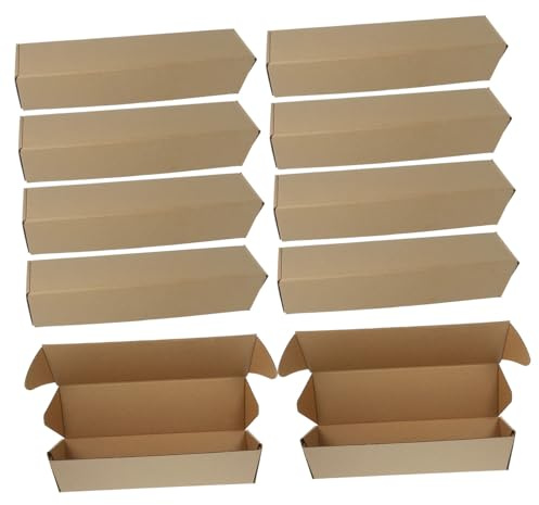 HOMSFOU Dreieckige Kraftpapier Verpackungsbox 10 Stück Stabile Poster Aufbewahrungsröhre für Drucke Leicht Bruchsicher für Versand und Lagerung