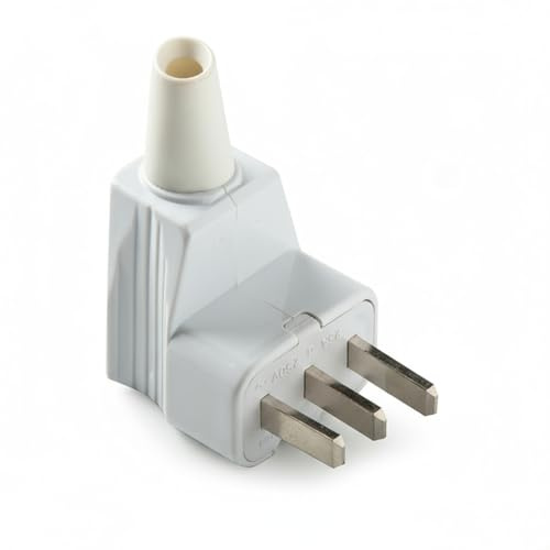 WEBMATEL Enchufe Macho para para Hornos, Microondas y Placas Vitrocerámicas | Clavija para Cocina TT | 25A | 2P+T | 250V | IP20 | Potencia 6000W | Blanco |