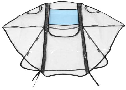 EPIGEIST Housse de Pluie pour Poussette Grosse Taille Triple Fermeture Éclair Protection Transparente Imperméable et Anti-Poussière Compatible Poussettes Bébé pour Sorties par Temps