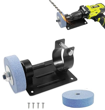 Grinding Wheel for Drill - Small Bench Grinder for Hand Drill, Sanding Bits Stand to Rotary Sharpening Tool,4.33 x3.54 x3.15 (3pcs)